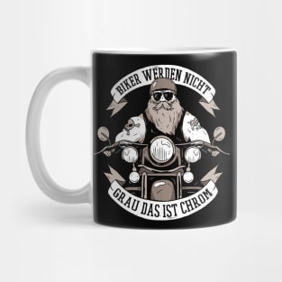 Old man biker T-shirt Mug